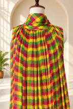 Aaradhya Multi Colour Checked Sleeveless Dress6
