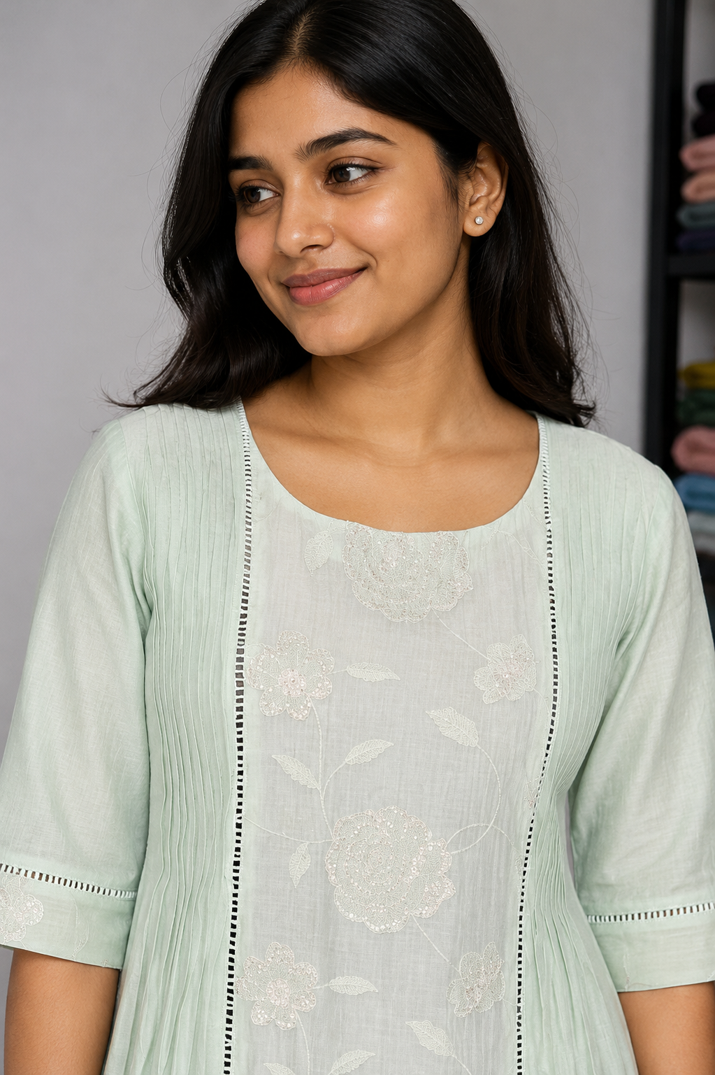 Pista Gul Chanderi Dress