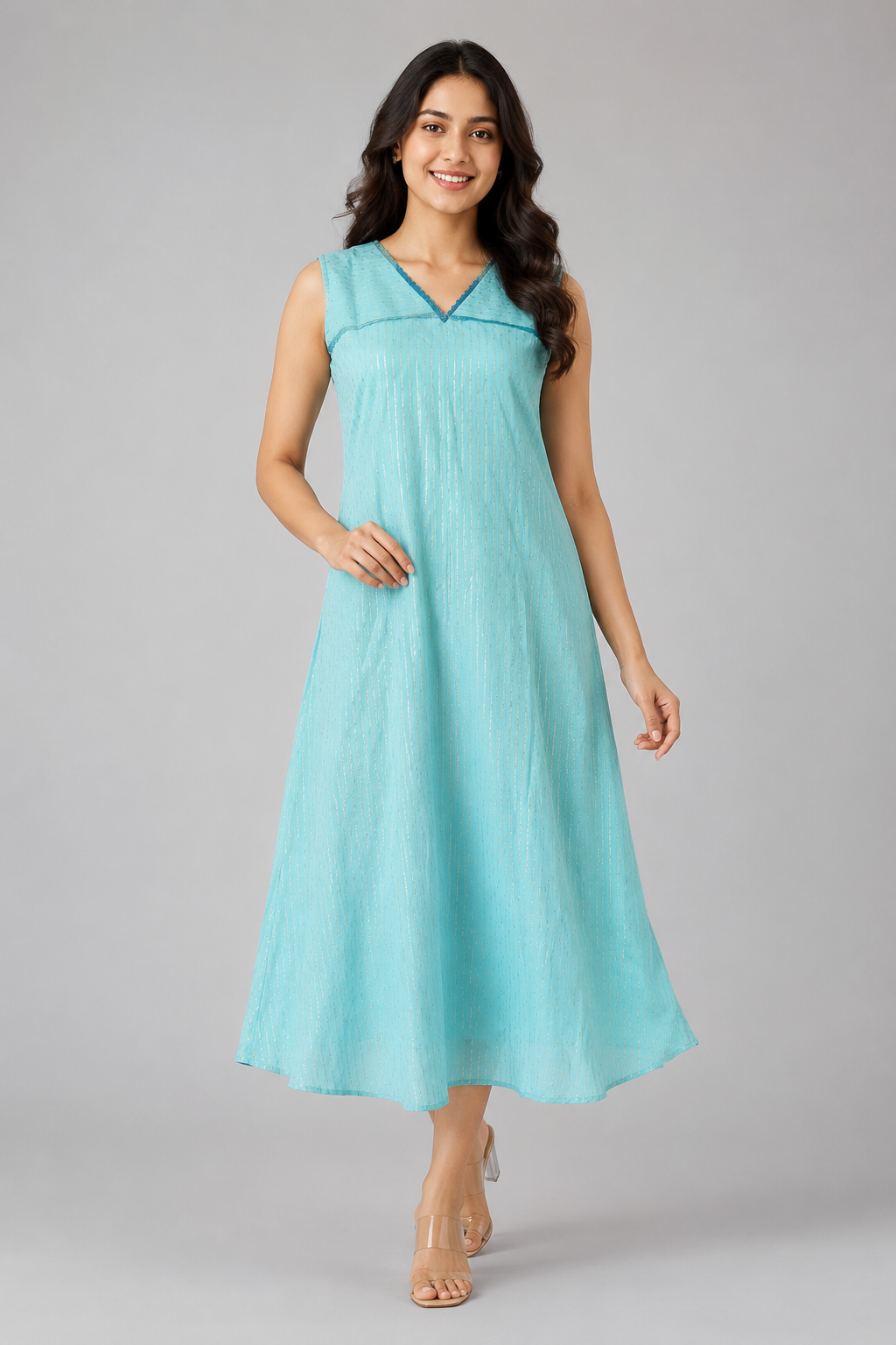 Neelika Lurex Cotton Dress