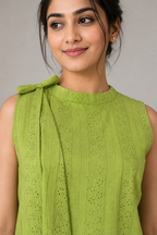 Harini Lime Cotton Dress
