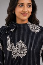 Noir Kalamkari Cotton Maxi Dress