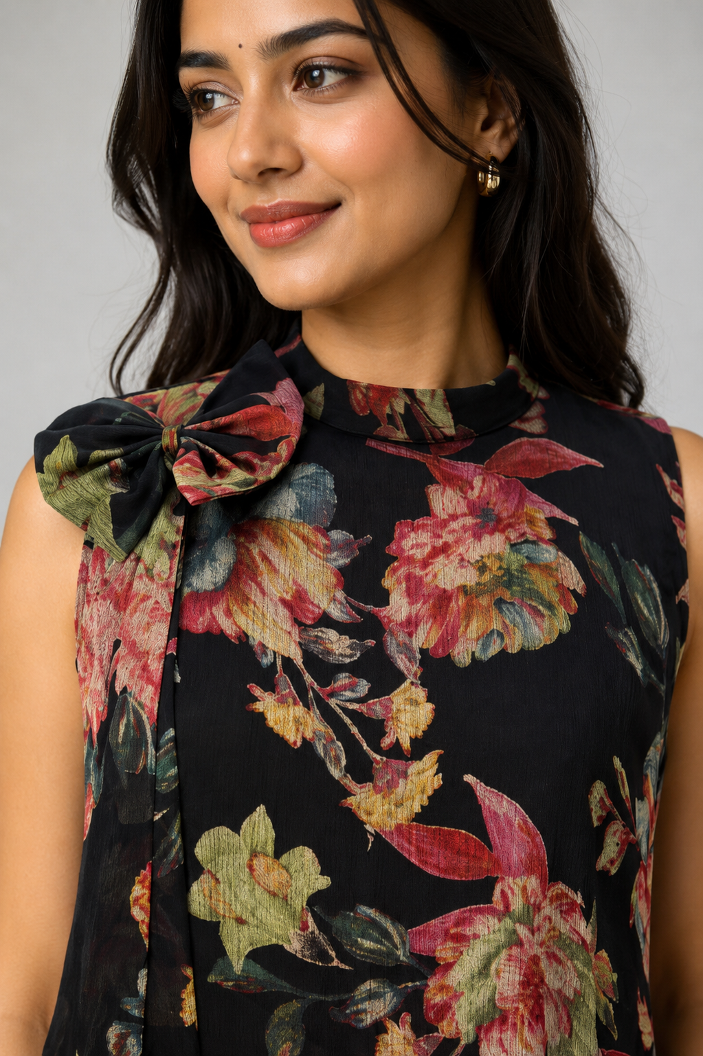 Gulbahar Floral Chiffon Maxi Dress