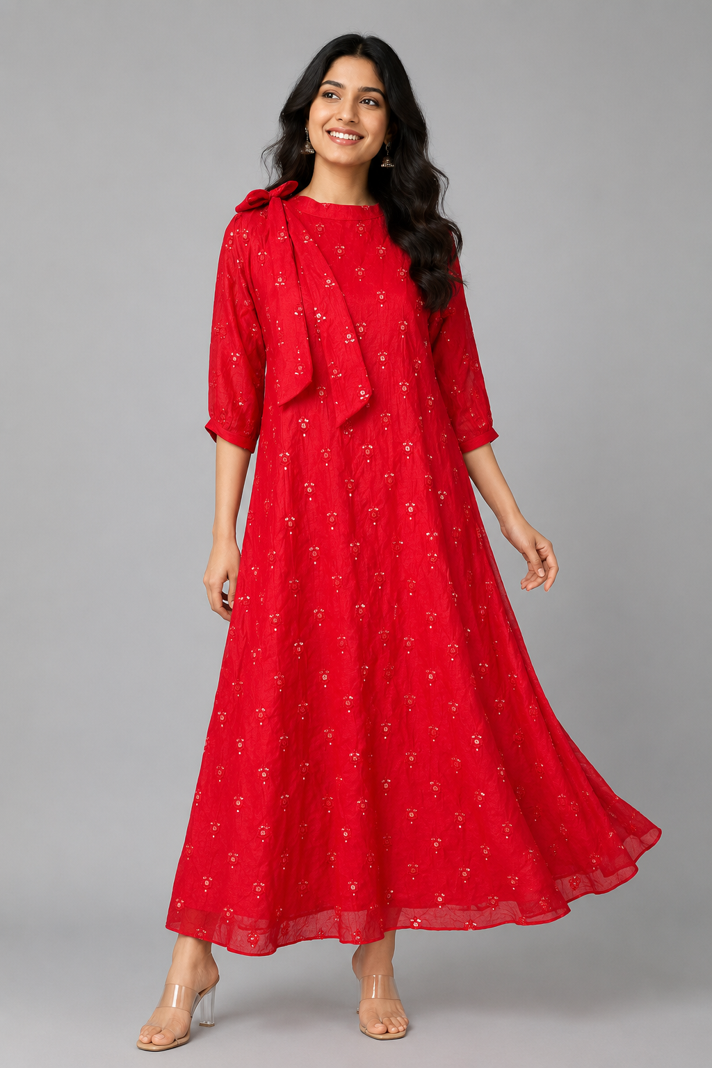 Ruby Charm Chanderi Dress