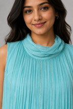 Neel Tara Aqua Maxi Dress