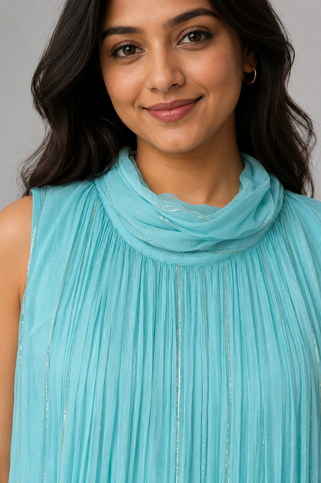 Neel Tara Aqua Maxi Dress