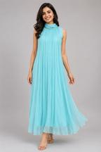 Neel Tara Aqua Maxi Dress