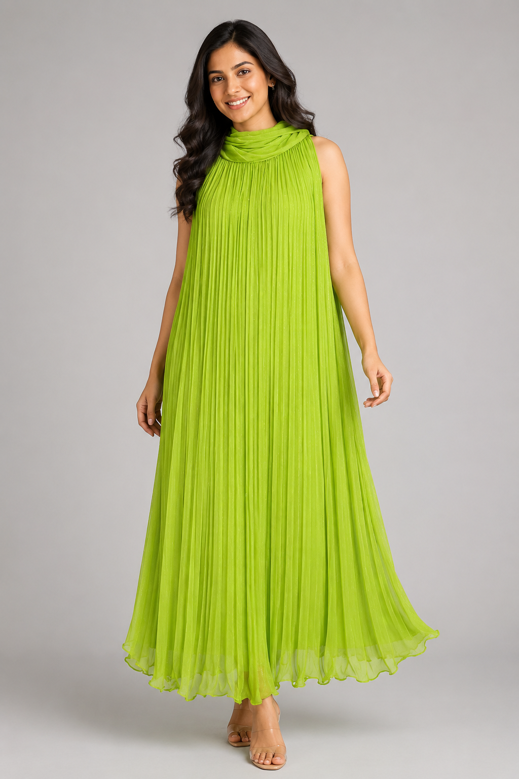 Hari Vanya Lime Maxi Dress
