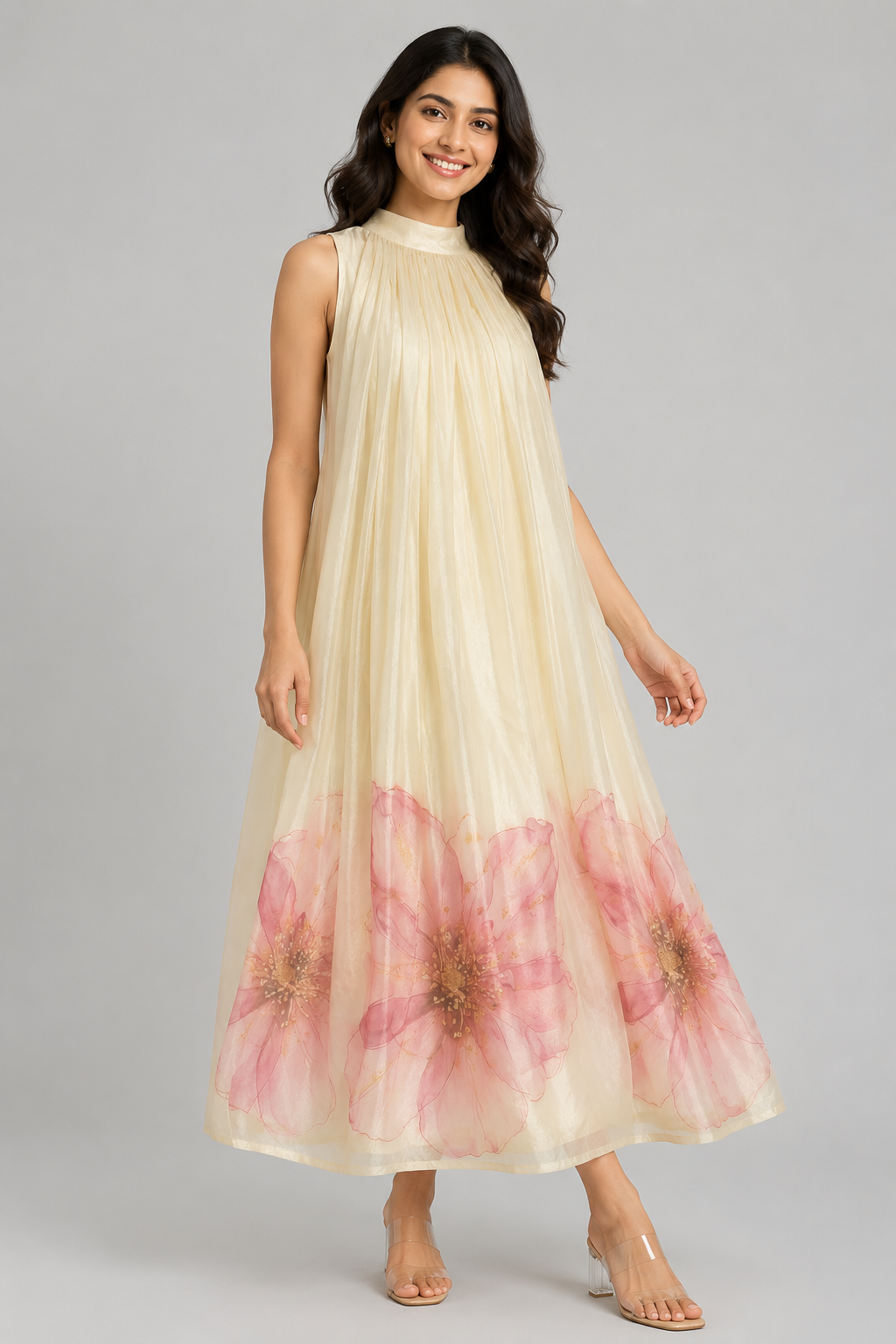 Pushpika Ivory Floral Maxi Dress