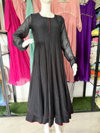 Noir Chanderi Anarkali Dress