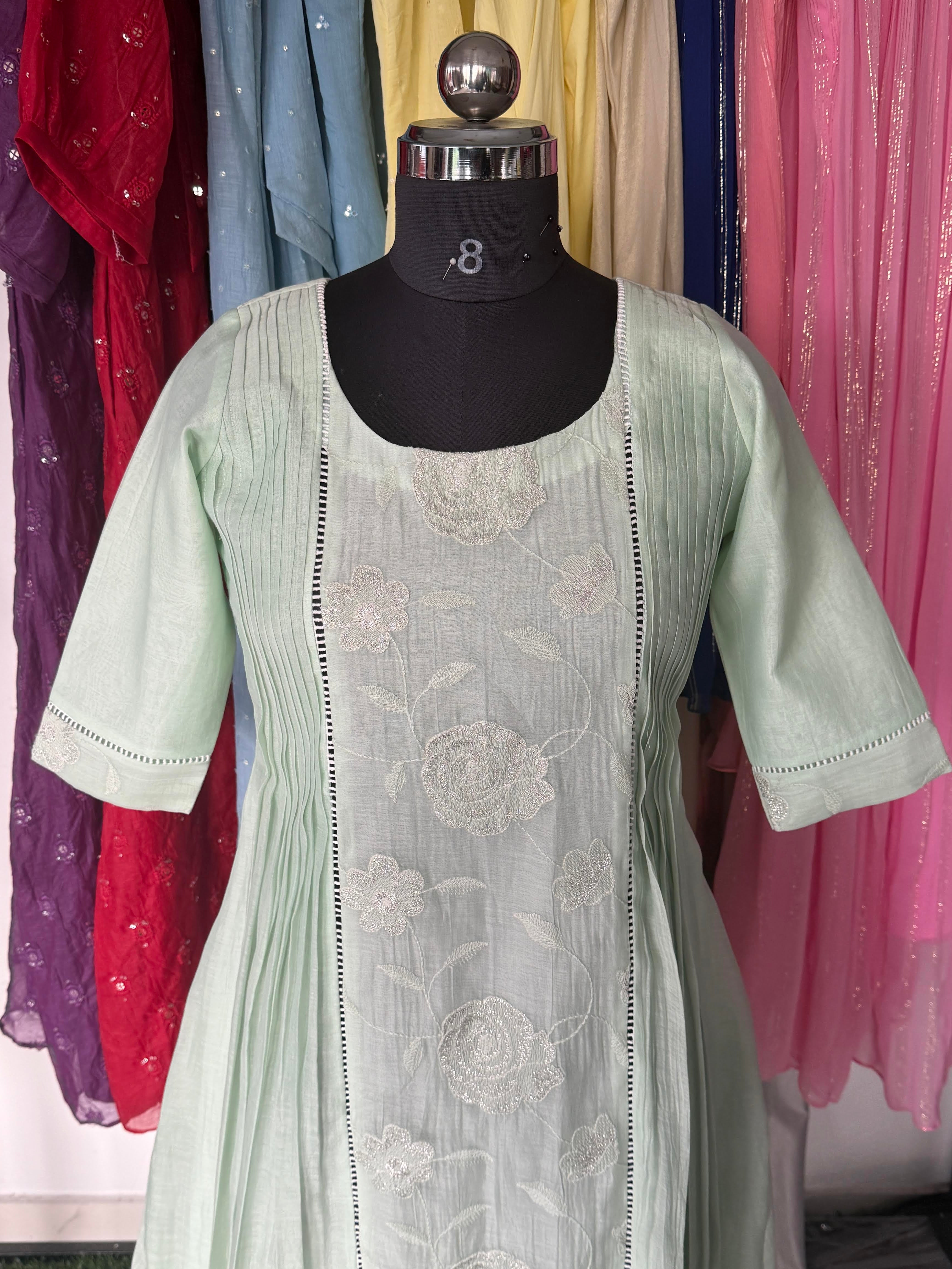 Pista Gul Chanderi Dress