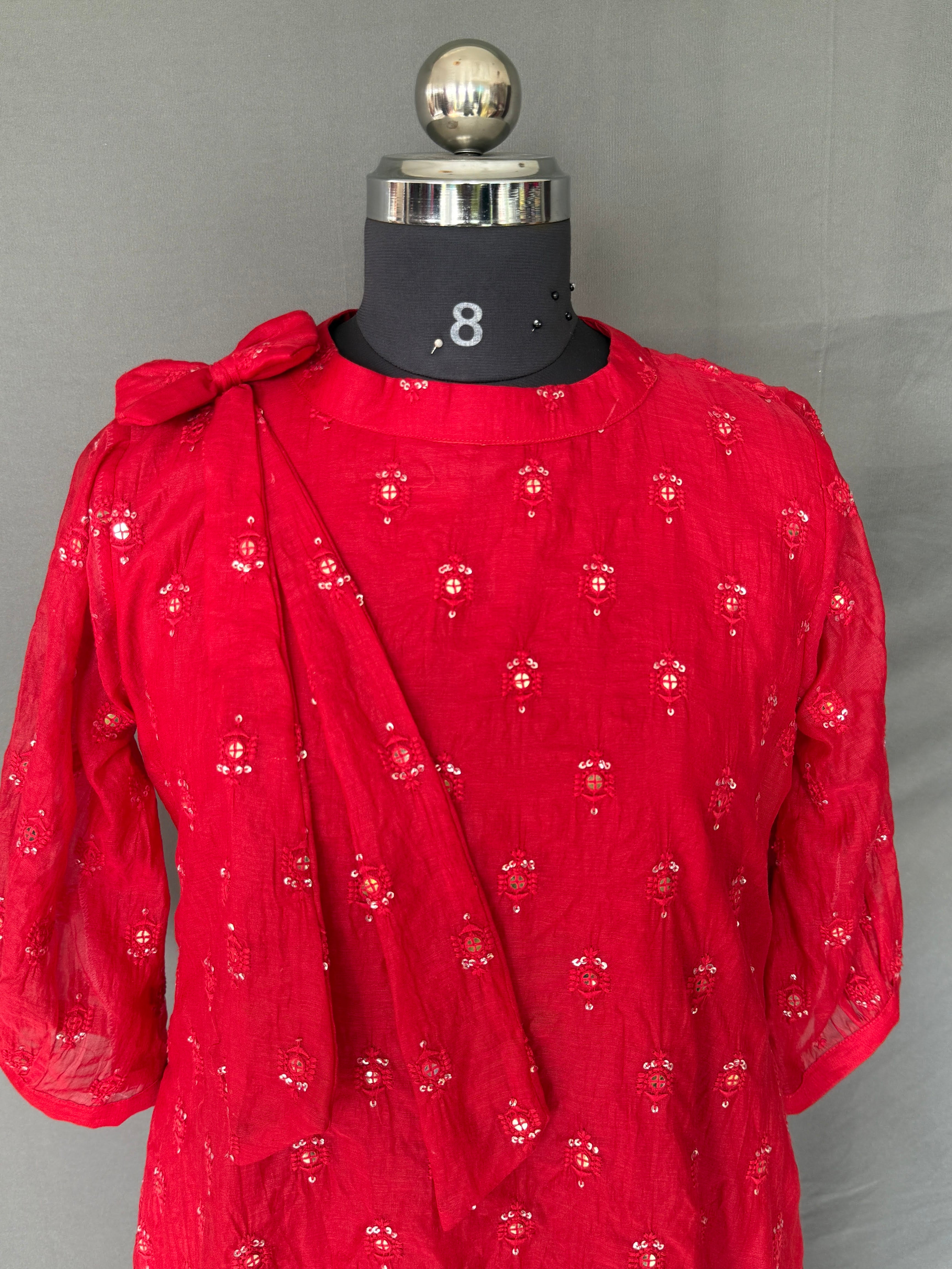 Ruby Charm Chanderi Dress