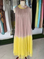 Gulnaar Dual Tone Crushed Chiffon Maxi Dress