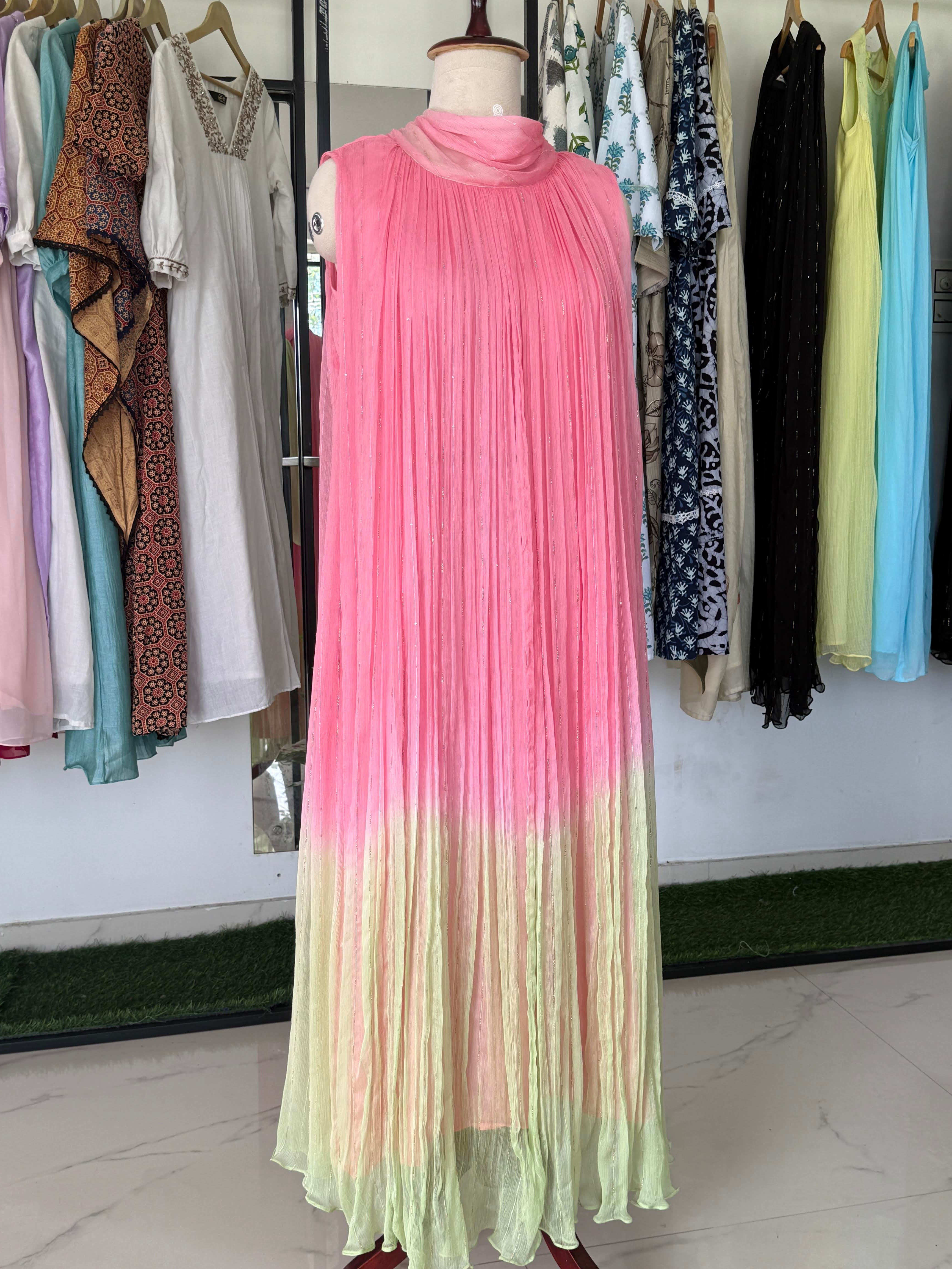 Rangmala Blush Ombre Maxi Dress