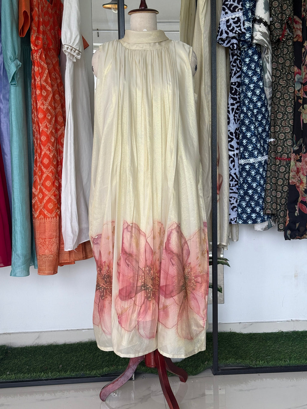 Pushpika Ivory Floral Maxi Dress