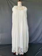 Ivory Meher White Glass Chanderi Dress Front real View