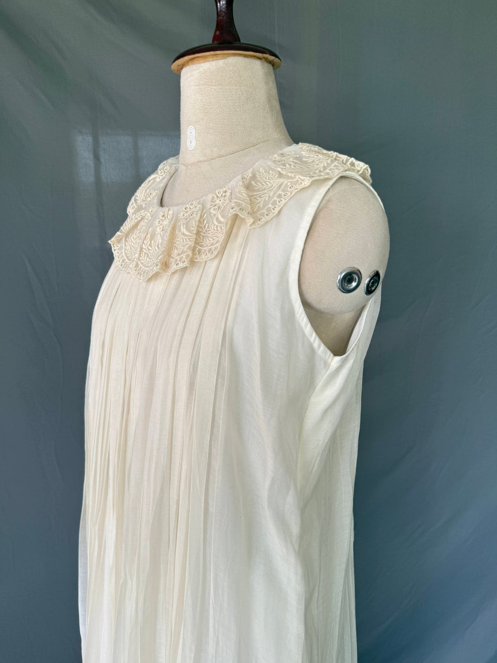 Ivory Meher White Glass Chanderi Dress real right side View