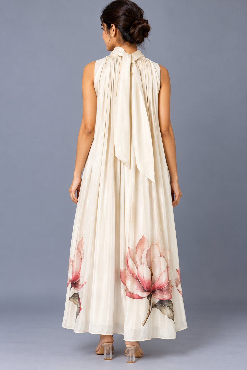 Kamal Ivory Tissue Chanderi Dress
