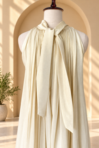 Kamal Ivory Tissue Chanderi Dress