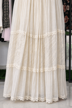 Ivory Grace Tiered Pleated Dress